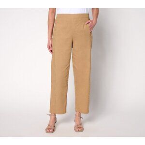 by Stacy London Pant Size Medium Regular Pull On Ankle Length Khaki Tan Career